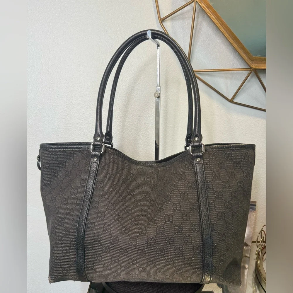 GUCCI Denim medium GG Joy Tote Bag - Picture 4 of 13